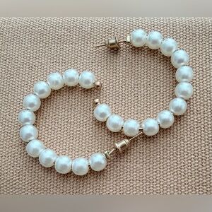 Beaded Pearl Earrings- Medium or Large